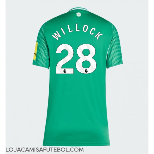 Camisa de Futebol Newcastle United Joe Willock #28 Equipamento Secundário Mulheres 2025-26 Manga Curta